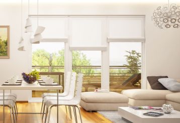 Woven wood blinds and shades add natural warmth to your space.