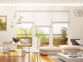 Woven wood blinds and shades add natural warmth to your space.